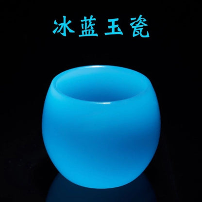 Ice Blue Jade Porcelain Tea Cup Master Cup Tea Tureen Tea Maker Coloured Glaze Teacup Chinese Kung Fu Tea Set