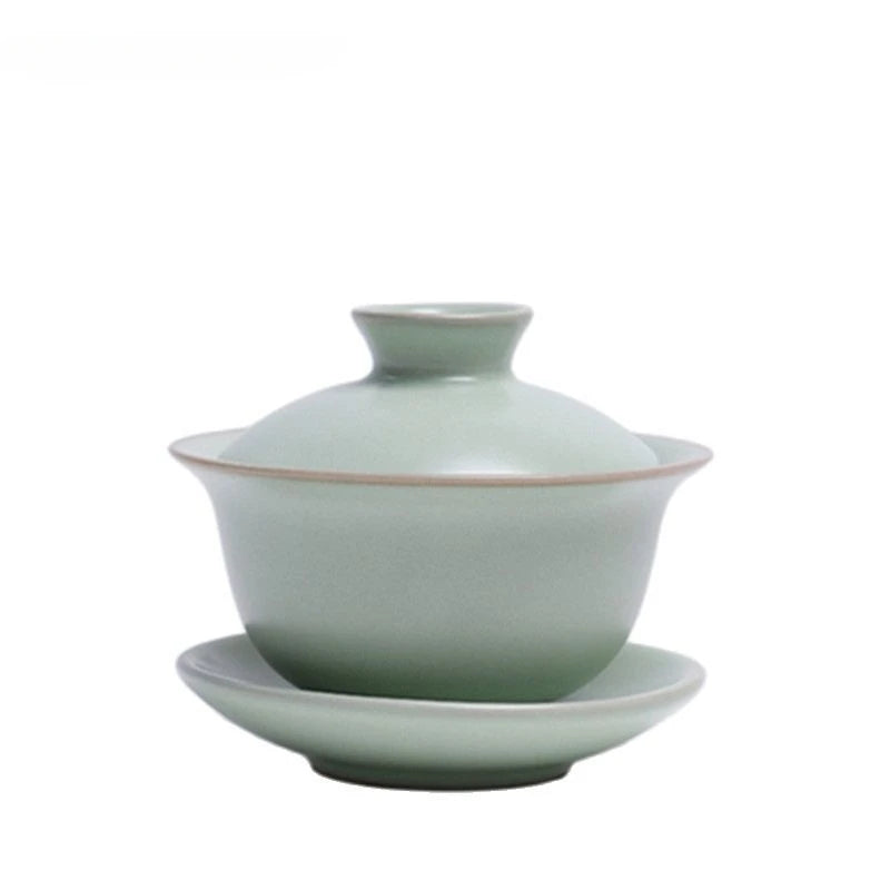 Ice Cracked Glaze Antique Ceramics Gaiwan Home Teacup Travel Tea Bowl Chinese Teaware Accessories Drinkware Personal Cup 130ml