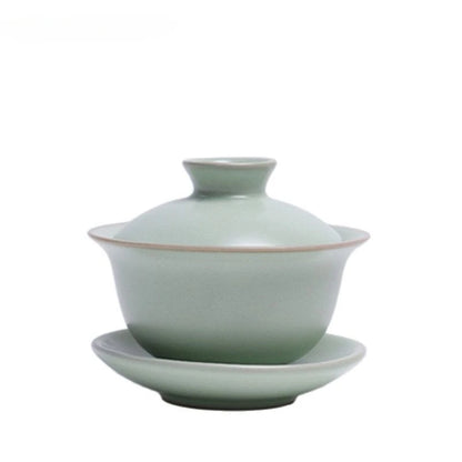 Ice Cracked Glaze Antique Ceramics Gaiwan Home Teacup Travel Tea Bowl Chinese Teaware Accessories Drinkware Personal Cup 130ml