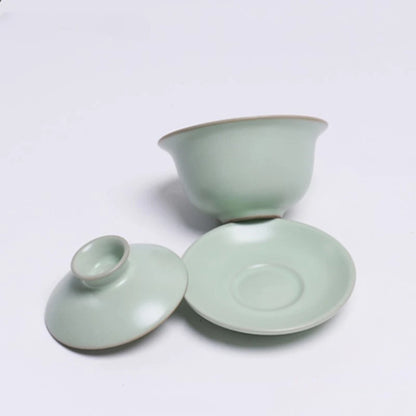 Ice Cracked Glaze Antique Ceramics Gaiwan Home Teacup Travel Tea Bowl Chinese Teaware Accessories Drinkware Personal Cup 130ml