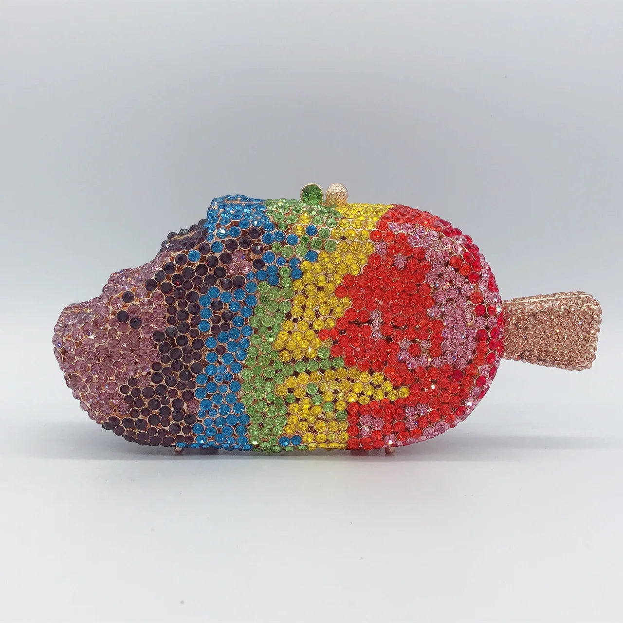 Ice Cream Shaped Diamond Evening Clutch Bag For Party Wedding 2023 Boutique Novelty Mini Kawaii Rhinestone Purses High Quality