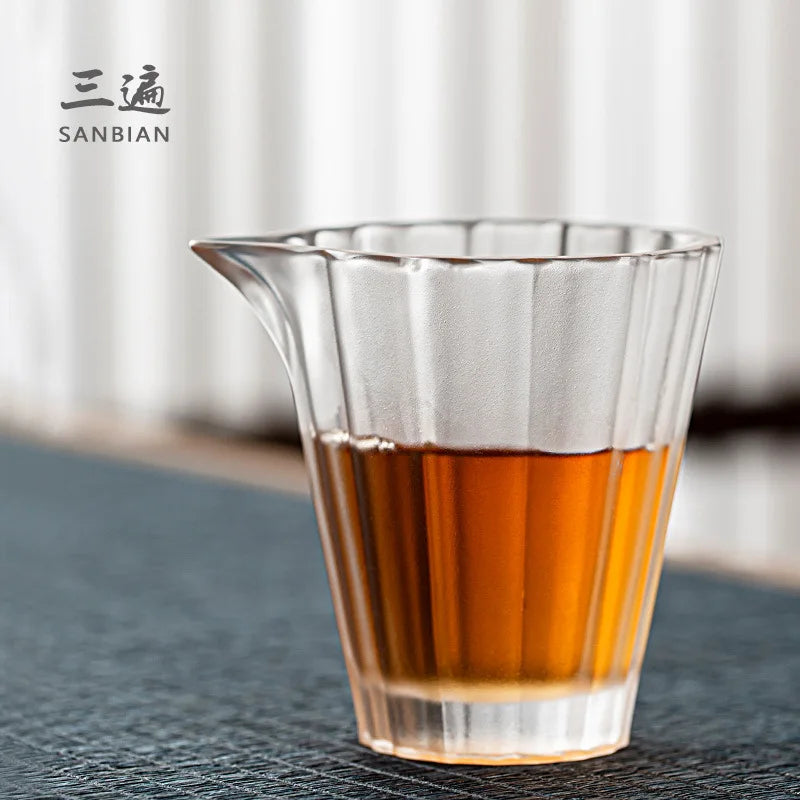 Ice Cube Clear Feeling Hand-Made Frozen Burnt Colored Glaze Pitcher Glass Tea Serving Pot Tea Pitcher Japanese Kung Fu Tea Set