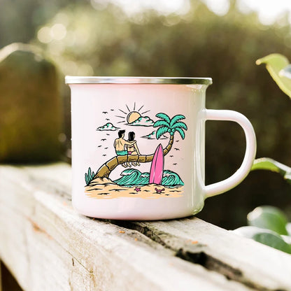If You Never Go You'll Never Know Camping Mugs Camper Enamel Mug Adventure Cup Campfire Coffee Mug Camper Best Gift Mountain Mug
