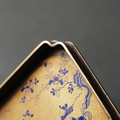 Imitation bronze pot painted Brass Teapot for old bronze plate pot pad manual seal cutting tray tea tray