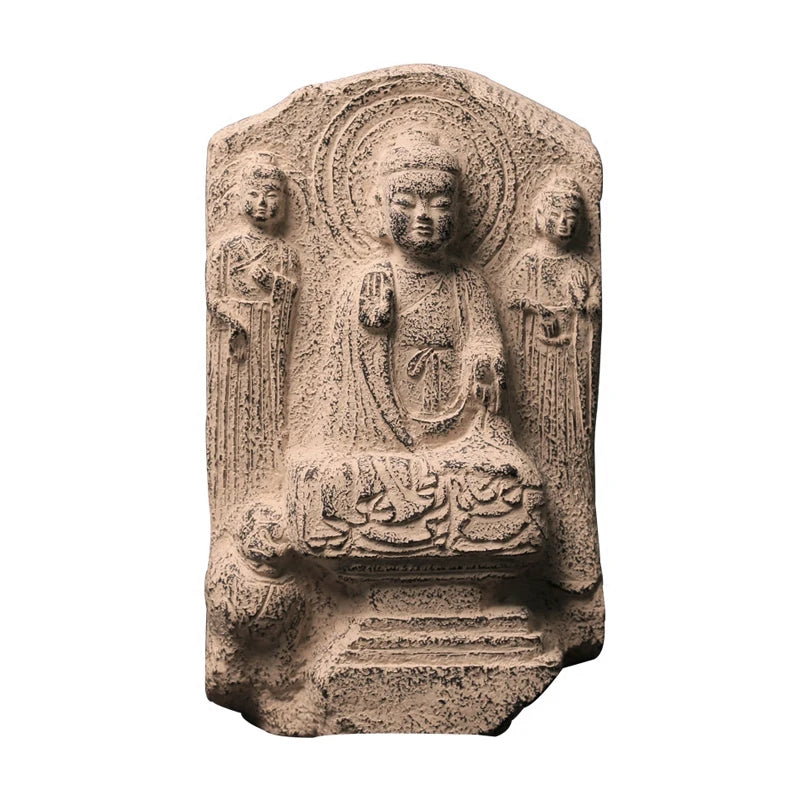 Imitation classical Buddha statue Feng Shui Town house keep us safe buddhist mood stone carving ornaments