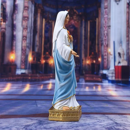 Immaculate Heart Mary Statue Resin Sculpture Decoration Base Figurine Religious Gift Holy Virgin Maria Christian Catholic Crafts