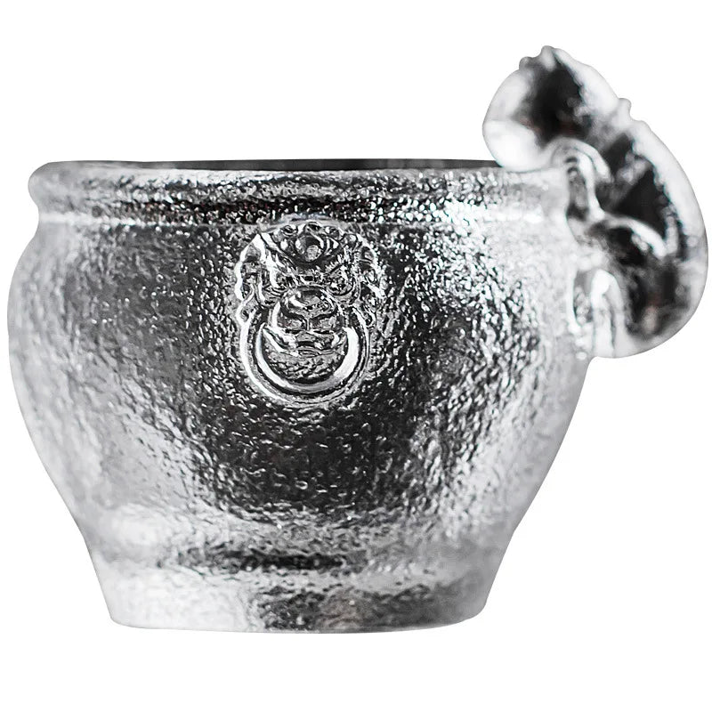 Imperial Palace Cat|Japanese Hostess Cup with Ancient Frozen Glaze Ice Cube Clear Cup Tea Cup Tea Cup