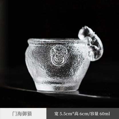 Imperial Palace Cat|Japanese Hostess Cup with Ancient Frozen Glaze Ice Cube Clear Cup Tea Cup Tea Cup