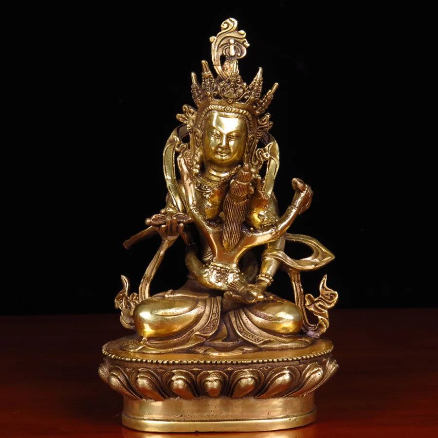 India Tibet Buddhism love God Happy Buddha double major copper Buddha statue home family efficacious safe GOOD LUCK protection