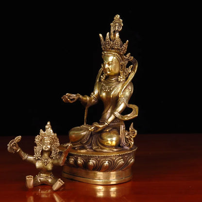 India Tibet Buddhism love God Happy Buddha double major copper Buddha statue home family efficacious safe GOOD LUCK protection