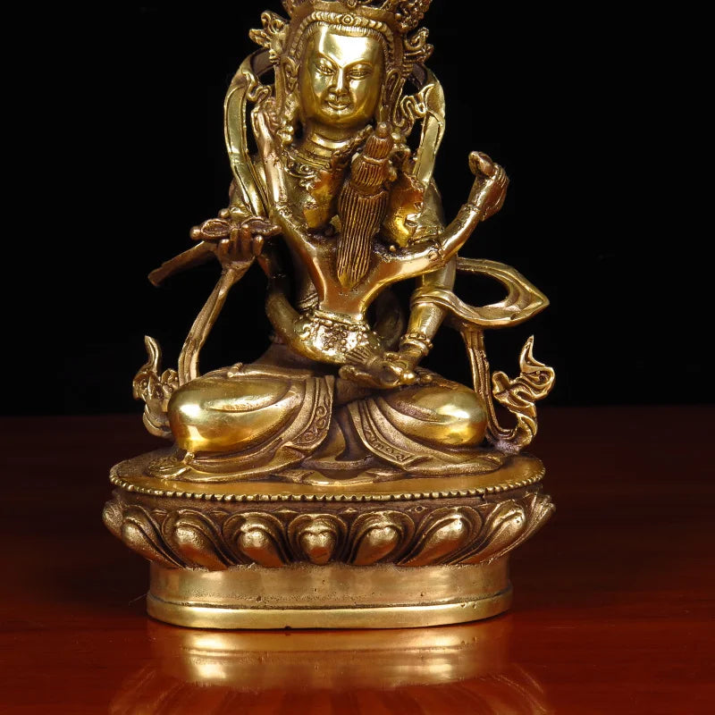 India Tibet Buddhism love God Happy Buddha double major copper Buddha statue home family efficacious safe GOOD LUCK protection