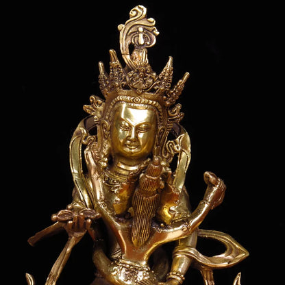 India Tibet Buddhism love God Happy Buddha double major copper Buddha statue home family efficacious safe GOOD LUCK protection