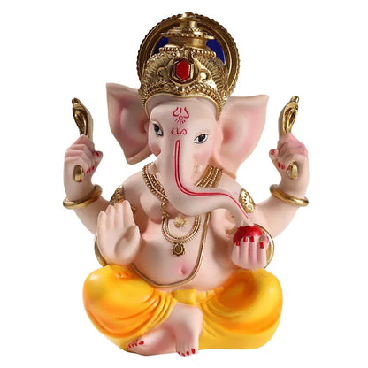 Indian Ganesha Elephant God Religious Statue Resin Elephant Feng Shui Buddha Sculpture Home Decoration Crafts Desktop Decor