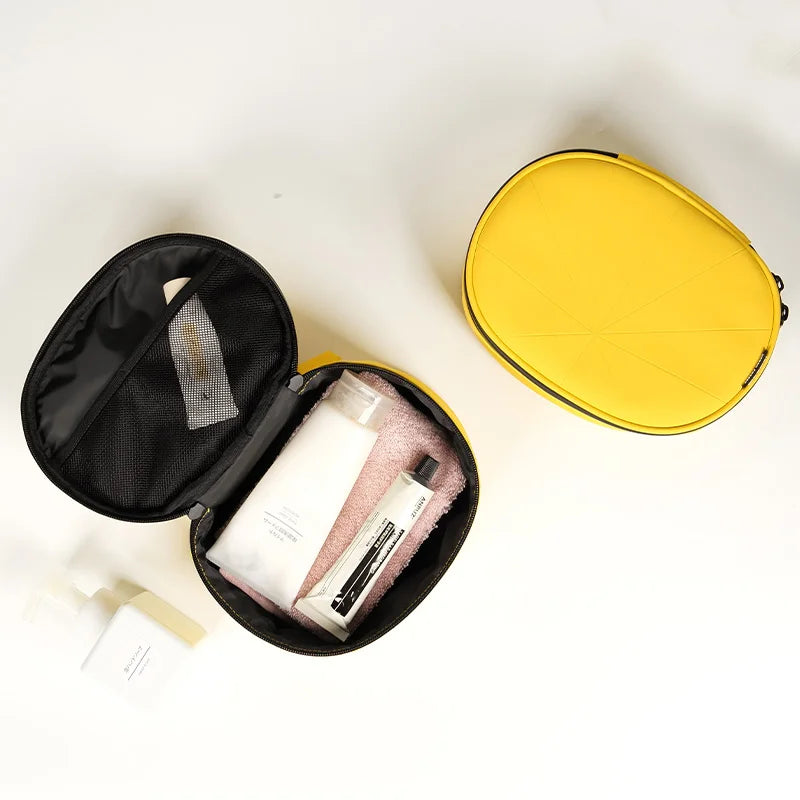 Ins online celebrity cosmetic bag female portable simple portable fashion round portable travel storage  makeup case