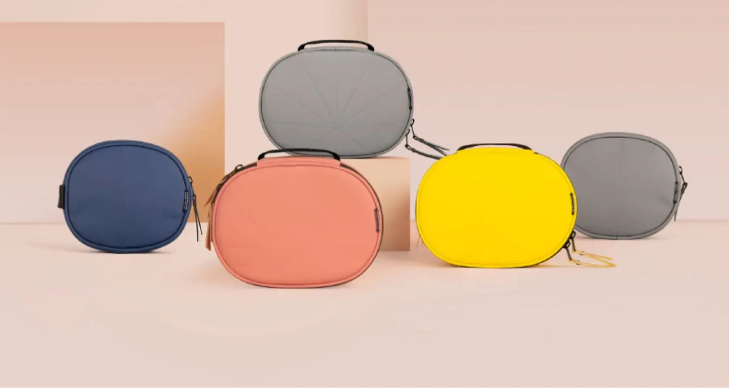 Ins online celebrity cosmetic bag female portable simple portable fashion round portable travel storage  makeup case