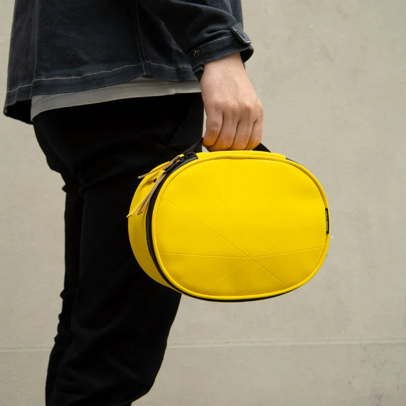 Ins online celebrity cosmetic bag female portable simple portable fashion round portable travel storage  makeup case