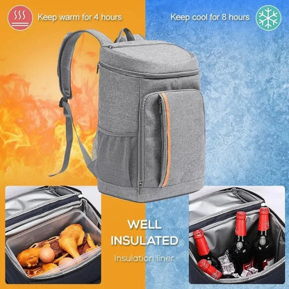 Insulated Backpack Leakproof Grocery Cooler Bag for Men Women Picnic Camping Hiking Beach Park or Day Trip