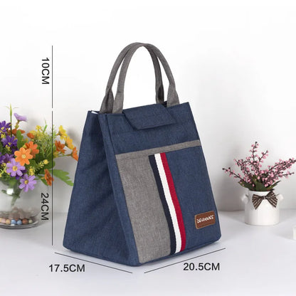Insulated Lunch Bag Cooler Thermal Portable Box Ice Pack Tote Food Picnic Children Student Bags for Work Storage Snack Handbags