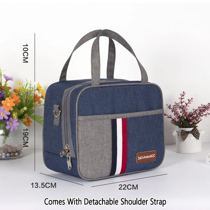 Insulated Lunch Bag Cooler Thermal Portable Box Ice Pack Tote Food Picnic Children Student Bags for Work Storage Snack Handbags