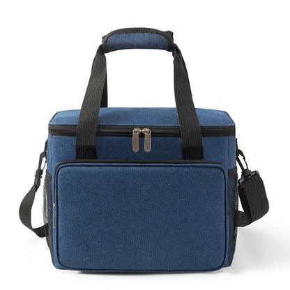 Insulated Lunch Bag Food Thermal Box Portable Outdoor Picnic Cooler Bag Leakproof Office Tote Lunchbag Shoulder Strap Lunchbox