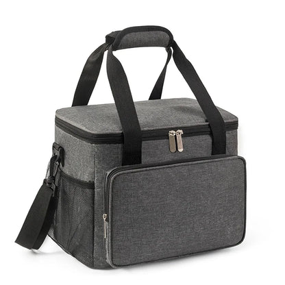 Insulated Lunch Bag Food Thermal Box Portable Outdoor Picnic Cooler Bag Leakproof Office Tote Lunchbag Shoulder Strap Lunchbox