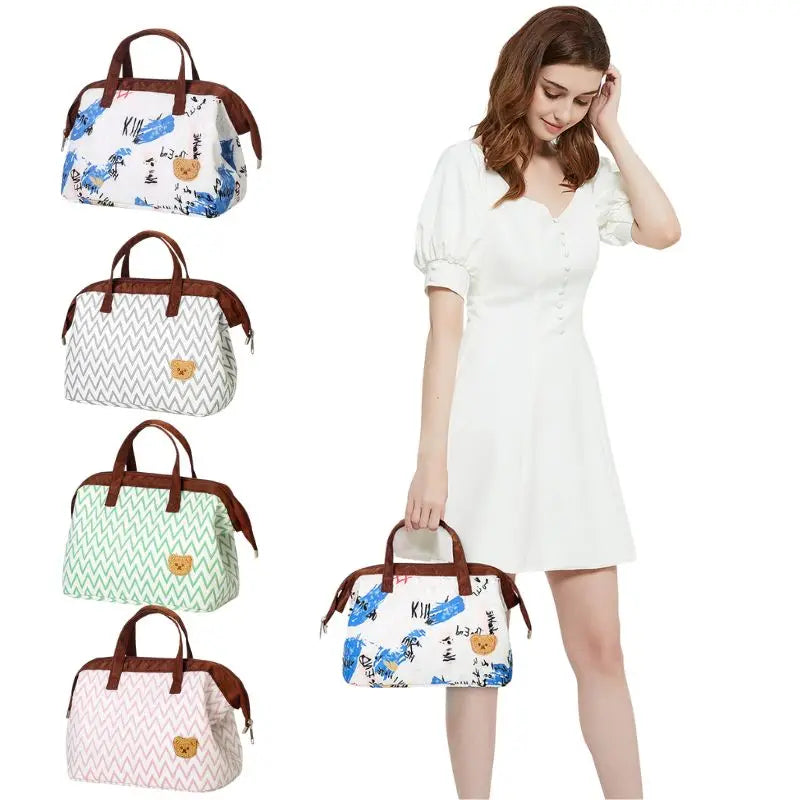 Insulated Lunch Bag for Women/Men, Reusable Lunch Cooler Box Lunch Tote Multi Functional Mother and Baby Bags