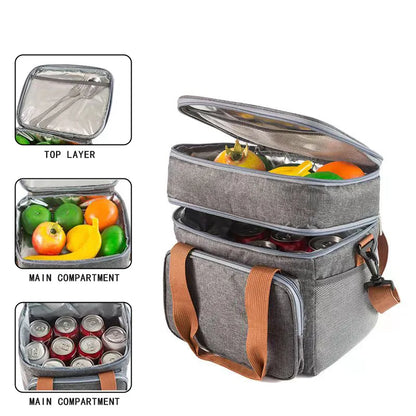 Insulated Thermal Cooler Bag beer Lunch bag Foods Drink Storage  Leakproof Picnic Camping Bags Outdoor Cooler Box beach Portable