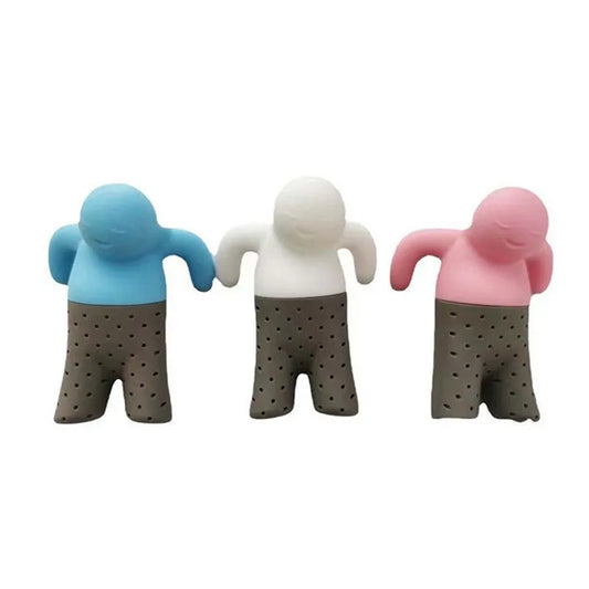 Interesting Silicone Tea Strainer Cute Cartoon Lazy Portable CreativeVillain Filter Brewing Making Teapot Kitchen Accessories