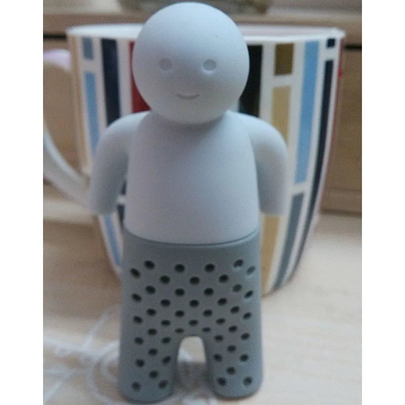 Interesting Silicone Tea Strainer Cute Cartoon Lazy Portable CreativeVillain Filter Brewing Making Teapot Kitchen Accessories