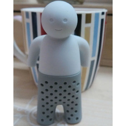 Interesting Silicone Tea Strainer Cute Cartoon Lazy Portable CreativeVillain Filter Brewing Making Teapot Kitchen Accessories