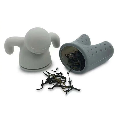 Interesting Silicone Tea Strainer Cute Cartoon Lazy Portable CreativeVillain Filter Brewing Making Teapot Kitchen Accessories