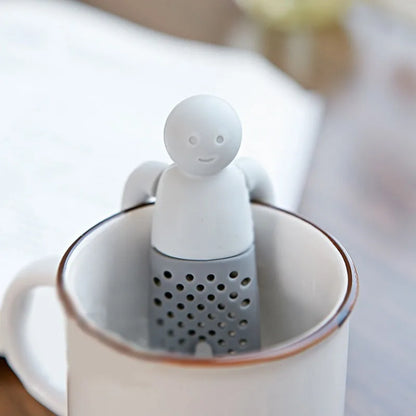 Interesting Silicone Tea Strainer Cute Cartoon Lazy Portable CreativeVillain Filter Brewing Making Teapot Kitchen Accessories