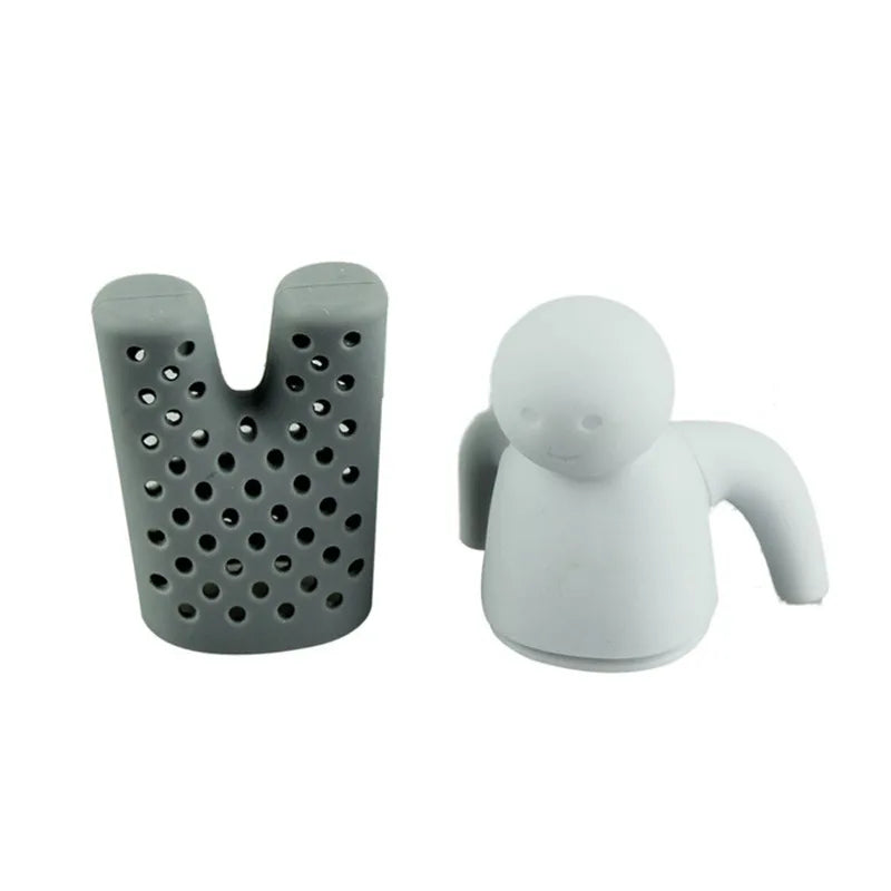 Interesting Silicone Tea Strainer Cute Cartoon Lazy Portable CreativeVillain Filter Brewing Making Teapot Kitchen Accessories