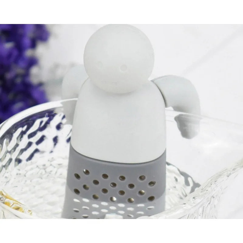Interesting Silicone Tea Strainer Cute Cartoon Lazy Portable CreativeVillain Filter Brewing Making Teapot Kitchen Accessories