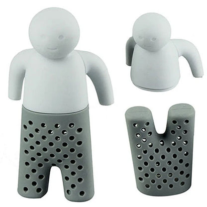 Interesting Silicone Tea Strainer Cute Cartoon Lazy Portable CreativeVillain Filter Brewing Making Teapot Kitchen Accessories
