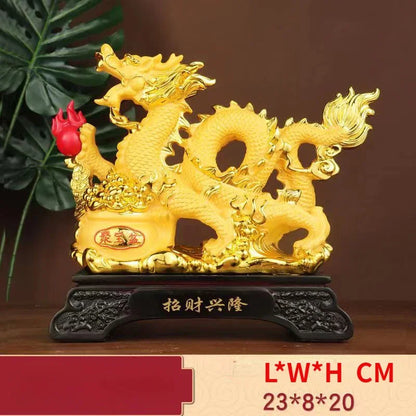 Inviting Wealth Chinese Zodiac Dragon Ornament Mascot Cashier Opening Housewarming Gift Dragon Year Open Door Red Gift