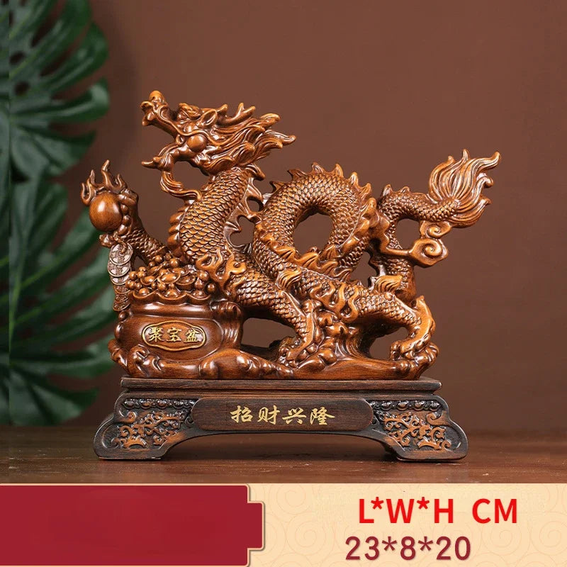 Inviting Wealth Chinese Zodiac Dragon Ornament Mascot Cashier Opening Housewarming Gift Dragon Year Open Door Red Gift