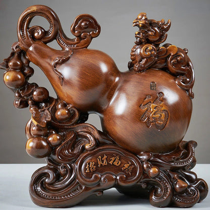 Inviting Wealth and Fortune Gourd Ornaments Two Prosperous Living Room TV Cabinet Entrance Cabinet Brave Decorations