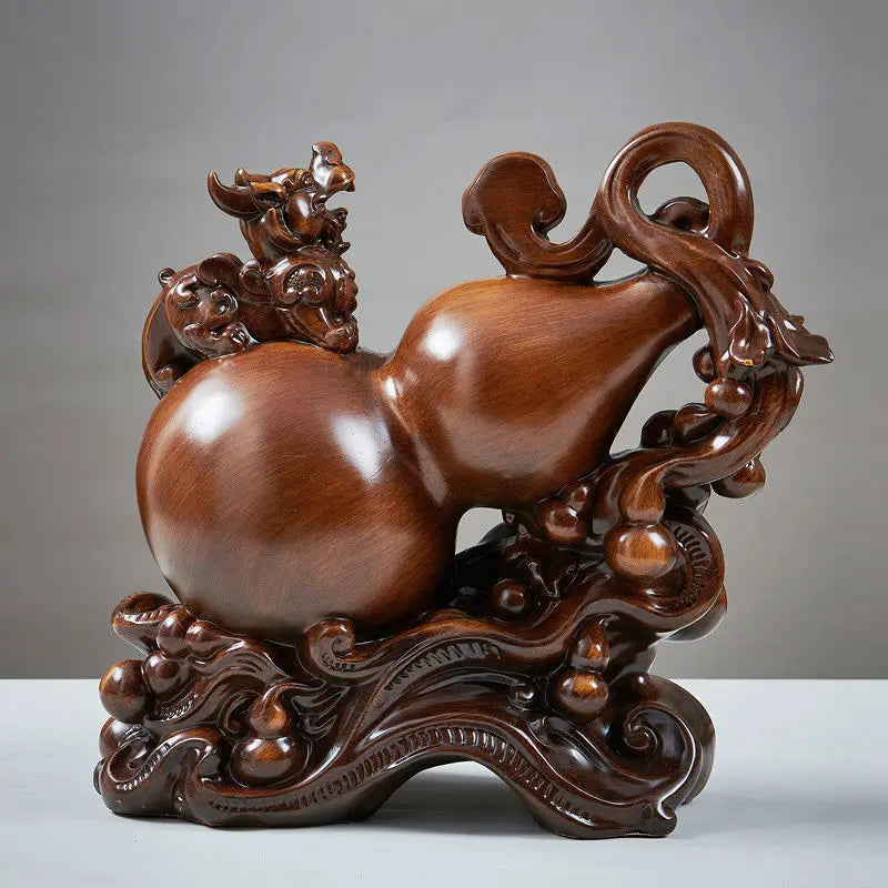 Inviting Wealth and Fortune Gourd Ornaments Two Prosperous Living Room TV Cabinet Entrance Cabinet Brave Decorations