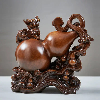 Inviting Wealth and Fortune Gourd Ornaments Two Prosperous Living Room TV Cabinet Entrance Cabinet Brave Decorations