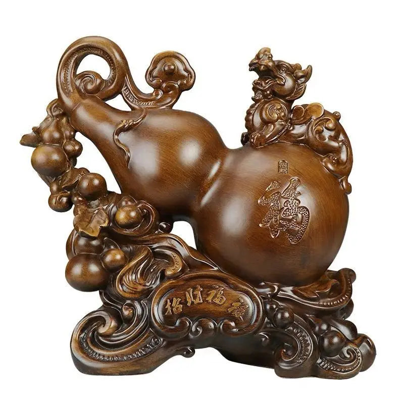 Inviting Wealth and Fortune Gourd Ornaments Two Prosperous Living Room TV Cabinet Entrance Cabinet Brave Decorations