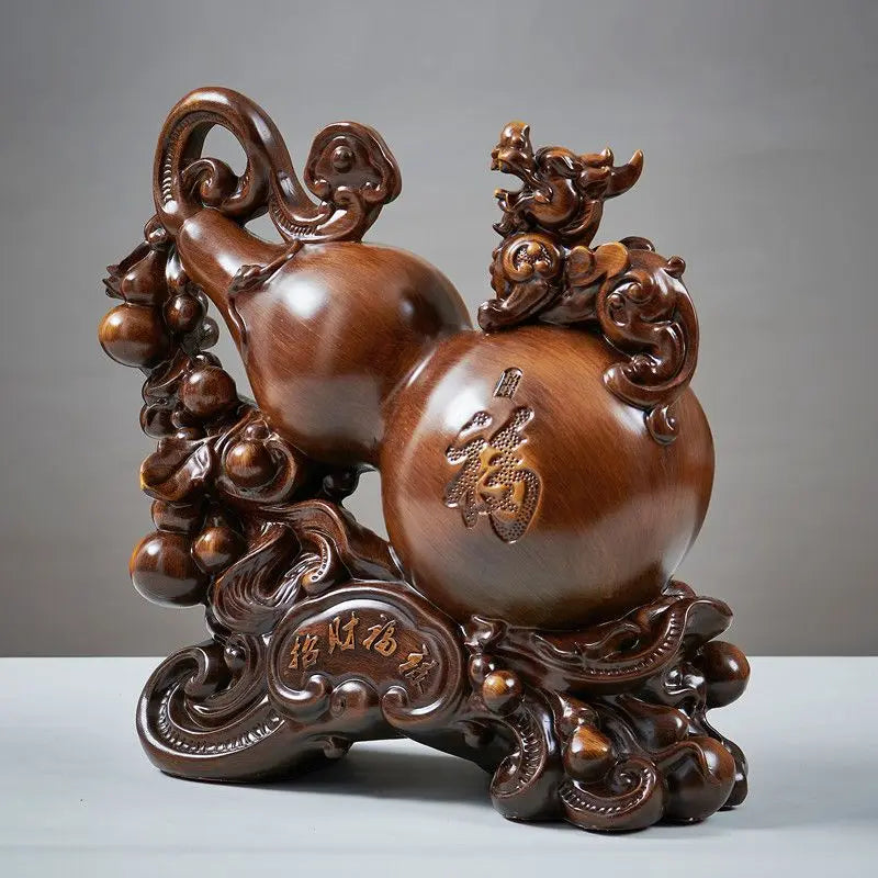 Inviting Wealth and Fortune Gourd Ornaments Two Prosperous Living Room TV Cabinet Entrance Cabinet Brave Decorations