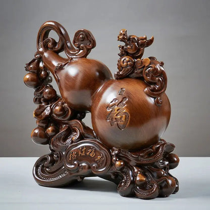 Inviting Wealth and Fortune Gourd Ornaments Two Prosperous Living Room TV Cabinet Entrance Cabinet Brave Decorations