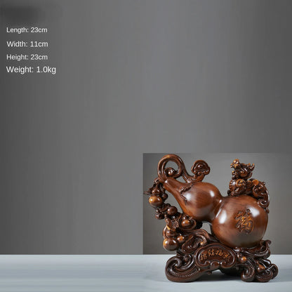 Inviting Wealth and Fortune Gourd Ornaments Two Prosperous Living Room TV Cabinet Entrance Cabinet Brave Decorations
