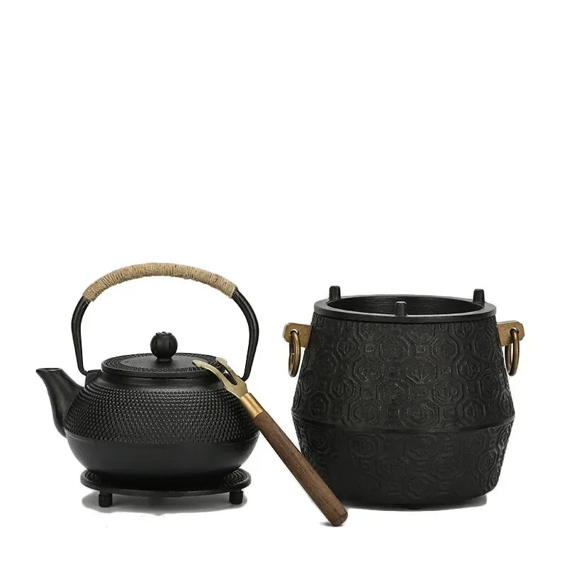 Iron Tea Pot with Stainless Steel Infuser Cast Japanese Iron Teapot Oolong Tea Kung Fu Tea Puer Kettle 300ml~1200ML  Kung Fu