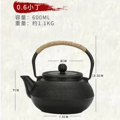 Iron Tea Pot with Stainless Steel Infuser Cast Japanese Iron Teapot Oolong Tea Kung Fu Tea Puer Kettle 300ml~1200ML  Kung Fu