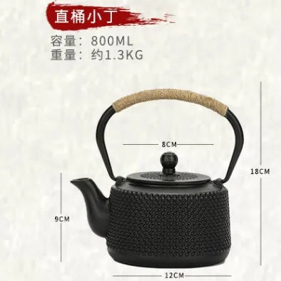 Iron Tea Pot with Stainless Steel Infuser Cast Japanese Iron Teapot Oolong Tea Kung Fu Tea Puer Kettle 300ml~1200ML  Kung Fu