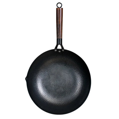 Iron Woks Chinese Traditional Stir Fry Pans Handmade Iron Pot Non-Stick Pan Cast Iron Pot Suitable for induction and Gas