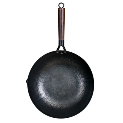 Iron Woks Chinese Traditional Stir Fry Pans Handmade Iron Pot Non-Stick Pan Cast Iron Pot Suitable for induction and Gas