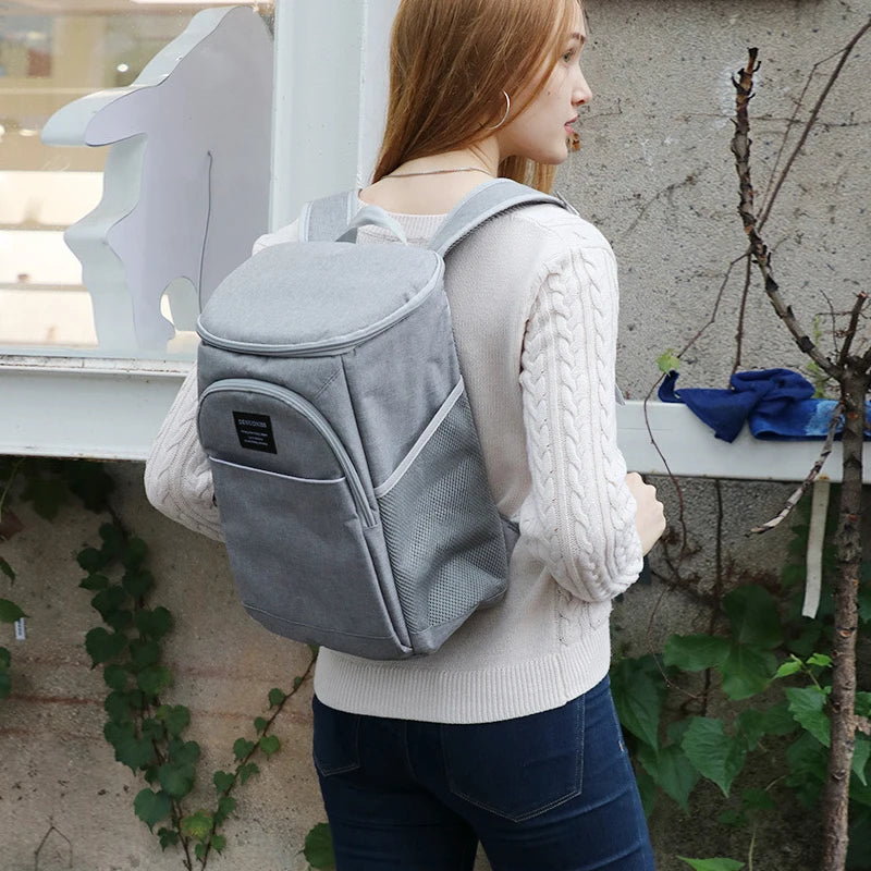 Isothermal Backpack Food Delivery Simple Fashion Waterproof Thickened Cooler Bag Large Insulated Picnic Refrigerator Lunch Bags